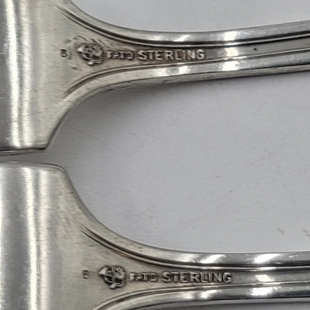 80g 2pcs International Silver Devonshire Sterling Silver Dinner Forks Art Deco
